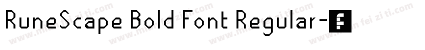 RuneScape Bold Font Regular字体转换